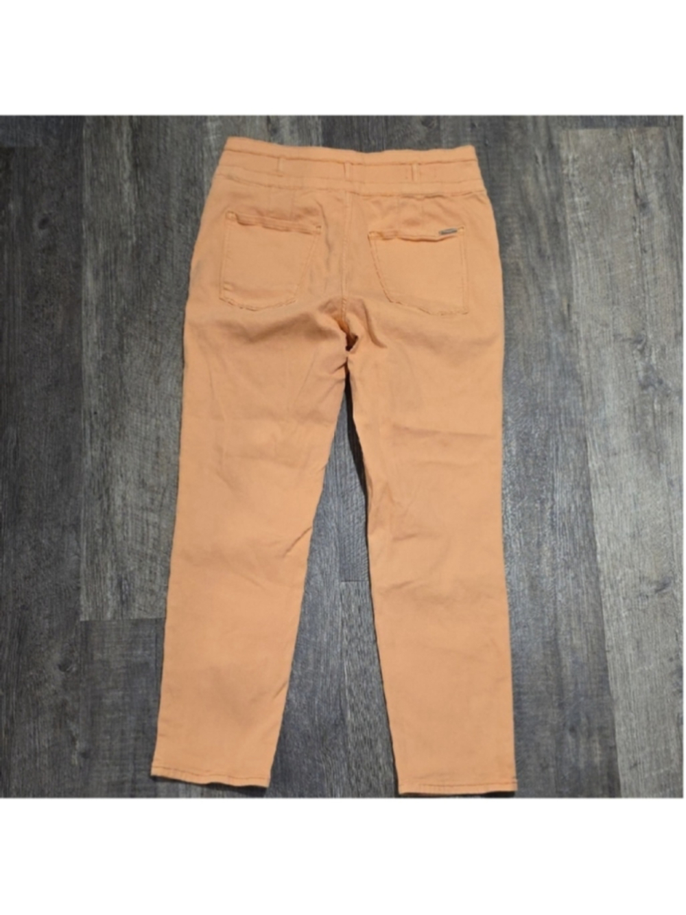 WHBM Jeans Women's Size 10 Pastel Orange Extra High Rise Slim Ankle - Picture 7 of 9
